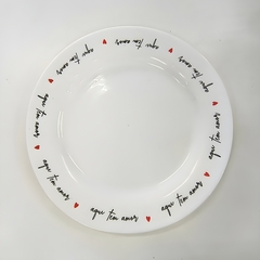 Prato Raso de Mesa Decor Love Aqui tem Amor 24cm