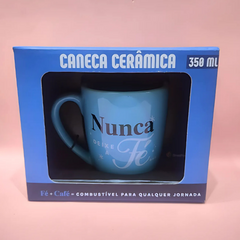 Caneca De Presente Fé e Café Porcelana 360ml - comprar online