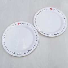 Jogo de Prato Vidro de 26 cm Conte Memorias não Calorias 2 pratos - comprar online