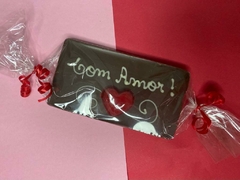 Mini-barra de chocolate "com amor"