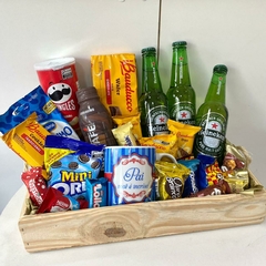 Bandeja de café especial com cerveja