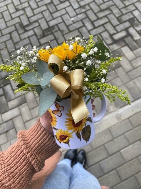 Caneca florida girassol