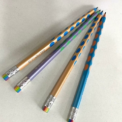 Lápis com borracha arco-íris