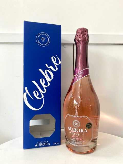 Espumante Aurora Moscatel Rosé 750ml + embalagem para presente