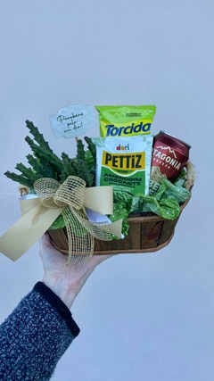 Caixote com Suculenta e Cerveja - comprar online