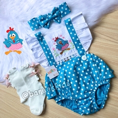Romper Galinha Pintadinha azul