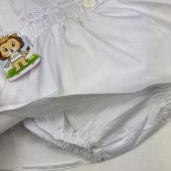Romper Jardineira Branca - Baruck kids