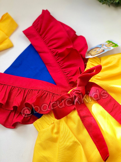 Jardineira Branca de neve - Baruck kids