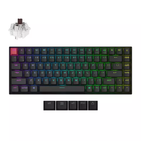 A02208 - Teclado mecánico K2 V3 75% RGB bluetooth 5.2 Inglés US (Negro) - KEYCHRON - comprar online