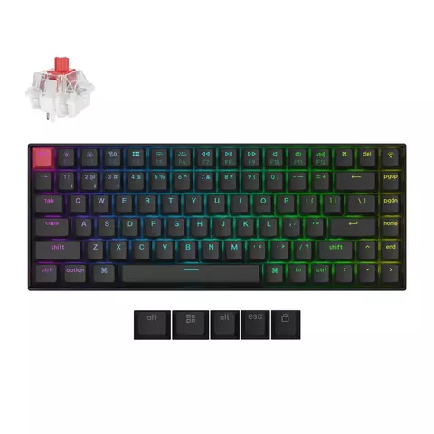 A02207 - Teclado mecánico K2 V3 75% RGB bluetooth 5.2 Inglés US (Negro) - KEYCHRON - comprar online
