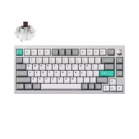 A02228 - Teclado Mecánico Lemokey P1 Qmk Version Pro Wired Bluetooth Plata Espacial Inglés Us - KEYCHRON - comprar online
