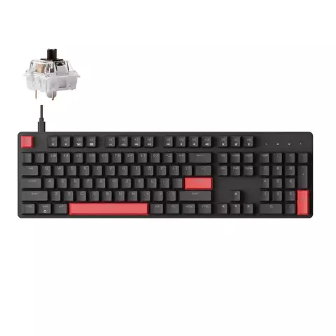 A02223 - Teclado mecánico Lemokey X2 100% Qmk Cableado USB-C Rgb Inglés Us (Rojo Negro) - KEYCHRON - comprar online