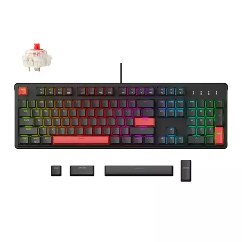 A02229 - Teclado Mecanico Lemokey X3 100% Cableado USB-C RGB Inglés Us (Negro) - KEYCHRON - comprar online