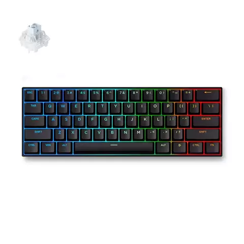 A02232 - Teclado magnético Gamer Ace60 Pro cableado USB-C Leds con Switch Ice Blue Inglés Us (Negro) - MCHOSE - comprar online