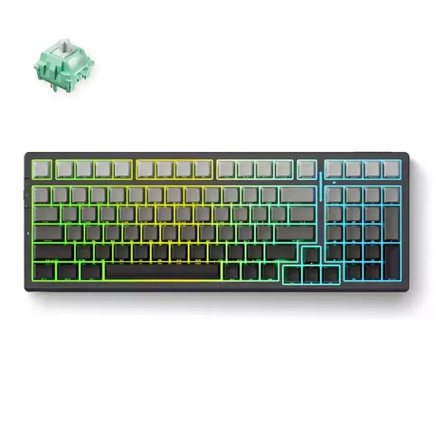 A02253 - Teclado mecánico Gamer G98 Pro Bluetooth Wired 2.4ghz con switch Cabbage Tofu V2 Inglés Us (Negro) - MCHOSE - comprar online