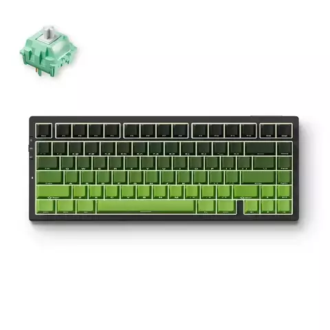 A02248 - Teclado mecánico Gamer G75 Pro Bluetooth 2.4ghz wired con switch Matcha Latte Inglés Us (Blanco y Rosa) - MCHOSE - comprar online