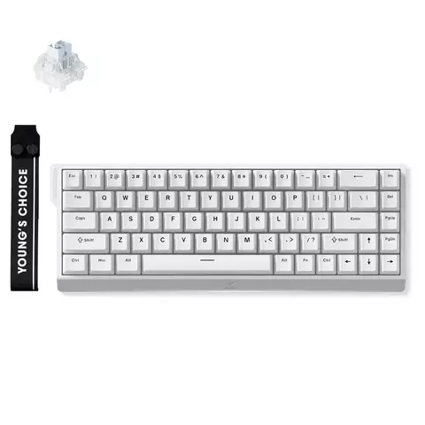 A02235 - Teclado magnético Gamer Ace 68 USB-C cableado con Switch Ice Blue Inglés Us (Blanco) - MCHOSE - comprar online