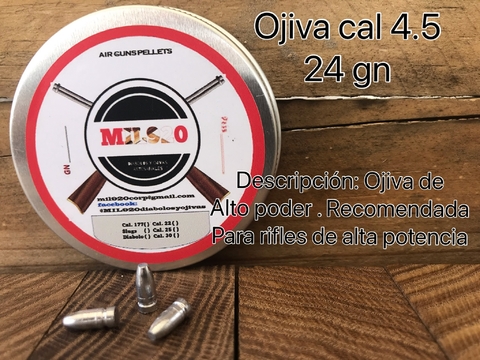 OJIVA CAL .177 / 4.5 mm- 24 gn