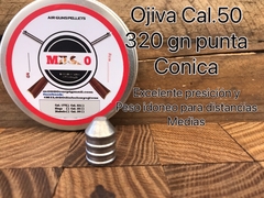 Ojiva Cal.50/320 gn punta conica