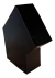 Codo Agua Rectangular 2x4 Negro 5x10 Cms 45 Grados Perfil en internet