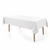 Toalha de Mesa Retangular 180x220cm 6 lugares Veríssimo Branca Karsten