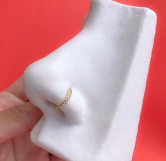 Piercing Nariz Cravejado Dourado 8mm - comprar online