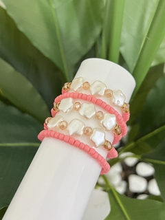Pulseira Miçanga Rosa