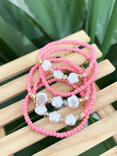 Pulseira Miçanga Rosa - comprar online