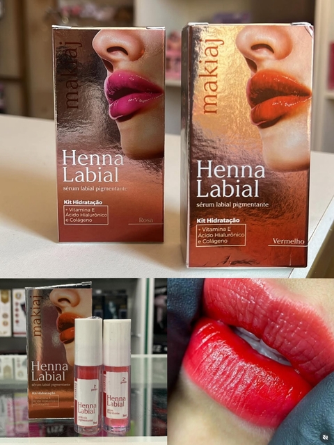 HENNA LABIOL DE MAKIAJ COLOR ROJOS