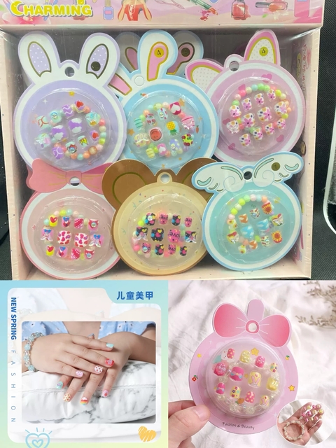 UÑAS POSTIZAS CON PULSERAS PARA NENAS - comprar online