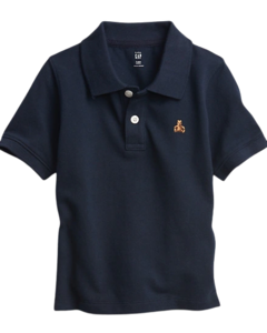 Camiseta Polo Azul Marinho Urso GAP - Toddler Boy (2 a 7 Anos)