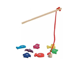 Juego De Pesca En Madera Imantado Didáctico Motricidad Fina