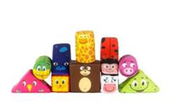 Bloques De Tela Cubos Animales Bebe 10pzs Estimulación Motricidad