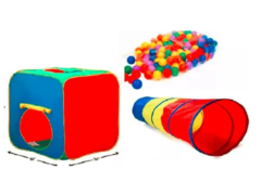 Carpa Infantil +túnel + 50 Pelotas Estimulación Motricidad - comprar online