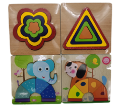 Rompecabezas En Relieve Madera Infantil Didáctico Motricidad - comprar online