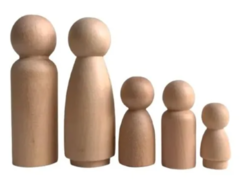 Siluetas De Madera Fig Humanas Integrantes De La Familia - yo si puedo didacticos