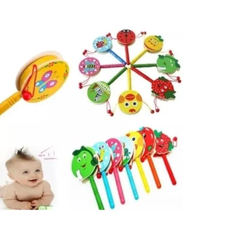 Maracas Sonajero Cascabel Madera Música P/ Niños 20 Cm - tienda online