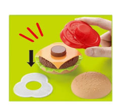 Juego De Comida / Hamburguesa Con Encastre Motricidad Fina - yo si puedo didacticos