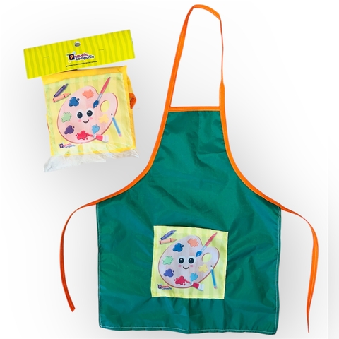 Delantal De Arte Infantil Impermeable Con Bolsillo