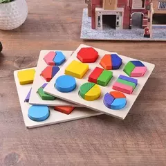 Imagen de Rompecabezas Encastre Figuras Geométricas Juego Dida De Mesa