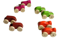 Rampa Mini Auto De Carrera +2 Autitos En Madera Didáctico - comprar online