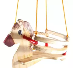 Hamaca Madera Bebes Caballito Montessori Exterior Interior