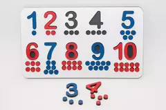 Tabla Aprendizaje Números 1 Al 10 Matemática Montessori 45cm en internet