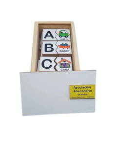Juego De Letras Asociacion Con La Figura Y La Palabra Madera - tienda online