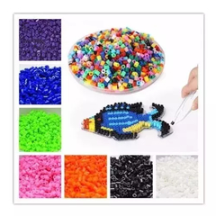 Mil Canutillos Hama Beads Planchitos +1base 15cm+pinza+papel - comprar online