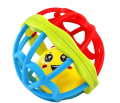 Pelota Sonajero Flexible Mordillo Bebes Estimula El Gateo