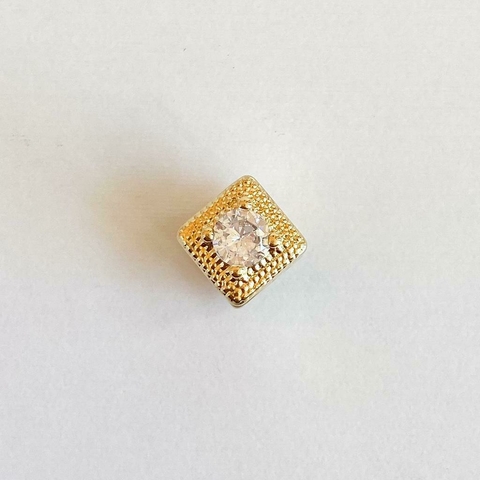 Berloque de passar Quadrado Lux - banhado a ouro