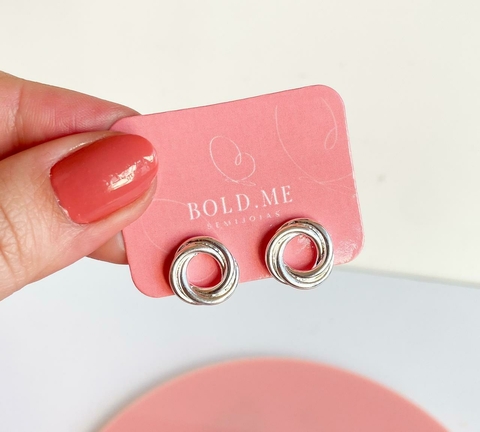 Brinco Ninho M - Banhado a prata