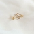 Anel Trio Cristal - banhado a ouro 18k