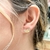 Brinco Leque Pequeno - banhado a ouro 18k